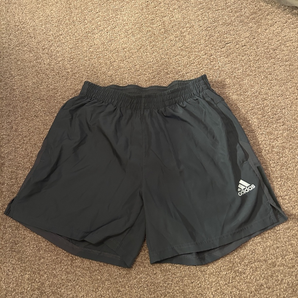 Adidas Mens Running Shorts Grey Size Small